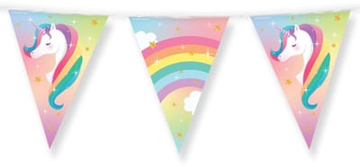 Vlaggenlijn unicorn folie 10 meter | 6 stuks