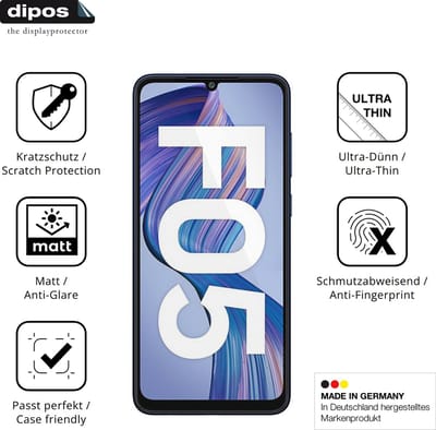 dipos – 4x Matte Beschermfolie geschikt voor Samsung Galaxy F05 | Krasbestendige & antireflecterende Screenprotector Ultra-Thin