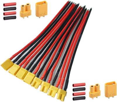 4 Paar XT30 Female Male Connector met 15 cm Siliconen Draad, 16 AWG, Geschikt voor RC Lipo Batterijen en Modellbouw Toys