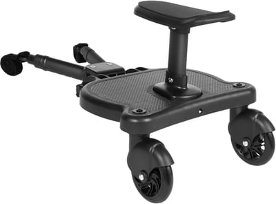Kinderwagen meerijdplank - Buggy board - Gemakkelijk reizen - Universele pasvorm - Tot 25 kg - Zwart