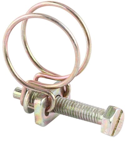 Dailygoods- Slangklem Dubbele Draad - Slangklemmen RVS - Verstelbare Slangklemmen - 10 Stuks - Grote Spankracht - Glad voor Slangen