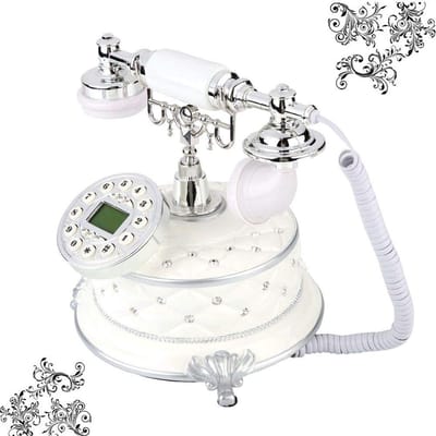 Allecto - Retro Telefoon - Antieke Landlijn - Elegante Uitstraling - Geschikt voor Thuis en Kantoor - Met Bel-ID - FSK/DTMF Compatibel