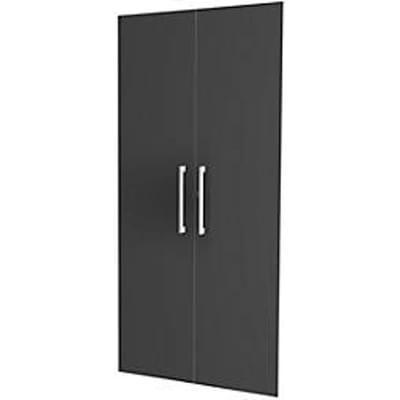 Deurenset, voor archiefrekken Dante®, b 800 mm, 2 ordnerhoogten, antraciet