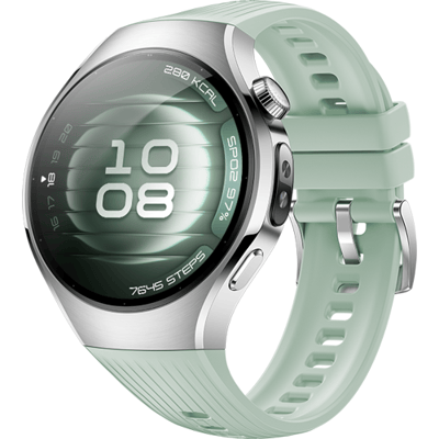 Huawei WATCH 5 42mm Lichtgroen / Fluoroelastomeer band / Titanium van luchtvaartkwaliteit / X-TAP / eSIM bellen / GPS / ECG / Bluetooth 5.2 /