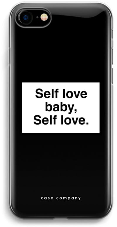 Case Company® - Hoesje geschikt voor iPhone SE 2020 hoesje - Self love - Soft Cover Telefoonhoesje - Bescherming aan alle Kanten en Schermrand