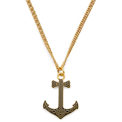Evan Joseph Matte Goudkleurige Ankerketting