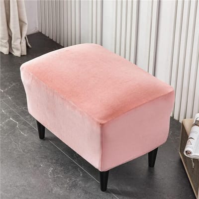 Stretchy Voetenbank Hoes Rechthoekig - Zachte Velvet Stof met Elastische Band