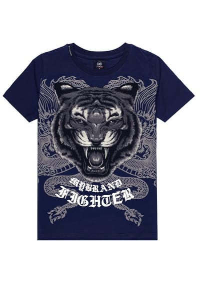 TIGER FIGHTER DRAGON T-SHIRT | NAVY - NAVY / 3