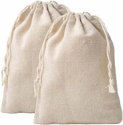 25 stuks Katoenen Zakjes Met Trekkoord - Cadeauzakjes Jute Voor Bruiloft Party (15x20)