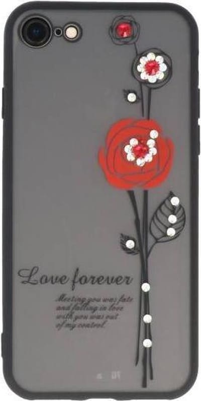 Love Forever Hoesjes Geschikt voor iPhone 8 Rood