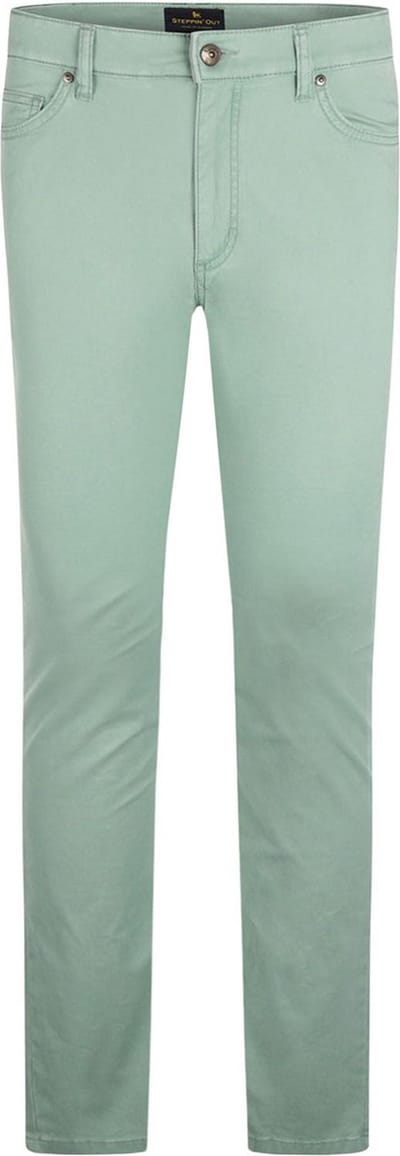 Steppin' Out Broek 5-pocket Johnson Sage - Maat W 32 - L 34 - Heren - Five-pocket broek