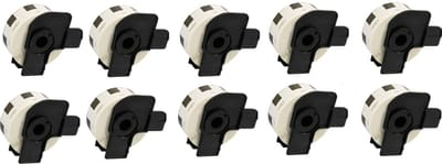 Label Tape Geschikt voor Brother DK-11221 | 23 x 23 mm | Zwart op Wit - 1000 labels per rol - 10 stuks - Geschikt voor: TD-4100N QL-500 QL-550 QL-560 QL-570 QL-580N QL-650TD QL-1050N QL-1060N QL-700 QL-710W QL-720NW QL-800 QL-810W QL-820NW TD-2130N