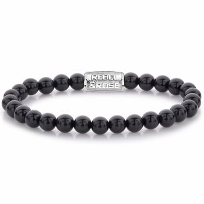Rebel and Rose RR-60105-S Armband Black Velvet zwart 6 mm (Armband).