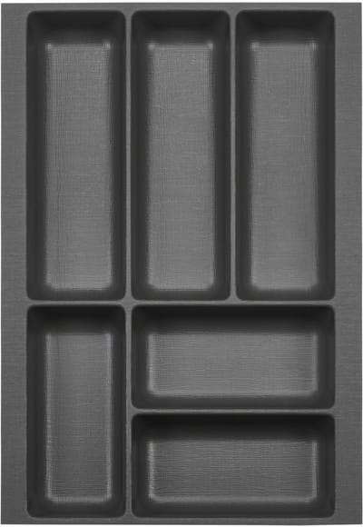 ORGA-BOX 2 Besteklade diepte: 461 x breedte: 309 mm antraciet met canvas structuur voor 40 cm Nobilia lade tot 07/2012 (AUB UW BINNENWANDEN METEN!)