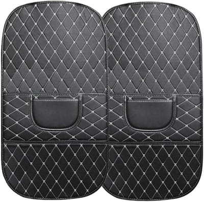 Autostoelbeschermer - Beschermhoes - Auto Interieur - Waterdicht Leer - 1x1x1 cm - Zwart