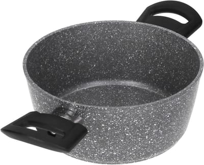 Inductiekookpan 22 cm met Extra Platte Vorm en 2 Handgrepen