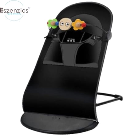 Eszenzics™ Wipstoel - Zwart - Lichtgewicht schommelstoel - Baby Bouncer - Compact inklapbaar