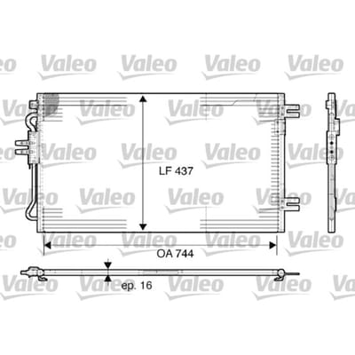 Condensator, airconditioning VALEO 817739