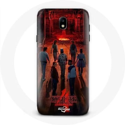 Coque pour Samsung Galaxy J5 2017 Stranger Things Affiche Equipages Fan Art Saison 4