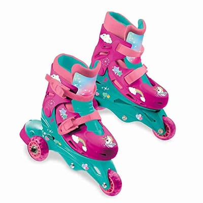Verstelbare Eenhoorn Inline Skates voor Kinderen - Maat S (29/32) - Dubbele Functie met PVC Wielen
