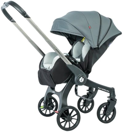 Betaalbare Goederen® kinderwagen - grijs - kinderwagen 3 in 1 - kinderwagens - wandelwagen - Multifunctionele Kinderwagen - Opvouwbaar - Autostoeltje