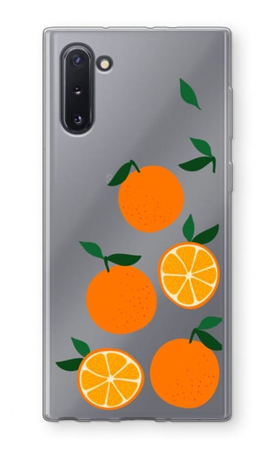Case Company® - Hoesje geschikt voor Samsung Galaxy Note 10 hoesje - Will you be my clementine - Soft Cover Telefoonhoesje - Bescherming aan alle Kanten en Schermrand