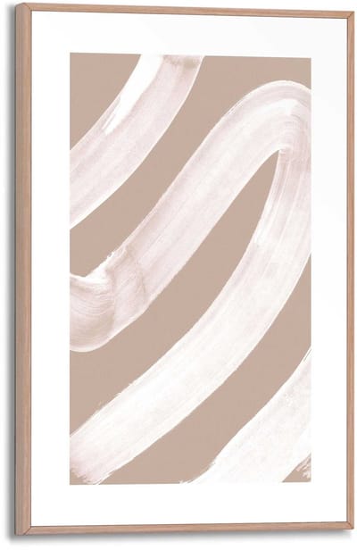Schilderij Abstract White - 30 x 20 - Hout - REINDERS