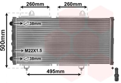 Van Wezel - RADIATOR VOOR CITROEN C25 1982-1994 1300F7