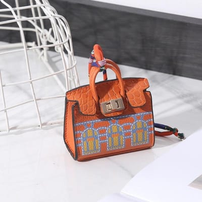 2024 Nouveau Mini Maison Petit Sac, Portable, Corde À Main, Sac Pour Écouteurs Bluetooth, Portefeuille Zéro, Petit Sac Multifonctionnel orange