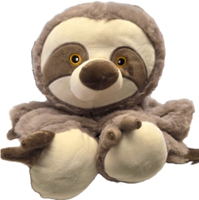 Hondenspeelgoed – Grote Lavu Luiaard Taupe L – met pieper – extra lang pluche speelgoed – 100cm