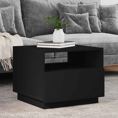vidaXL - Salontafel - met - LED-verlichting - 50x49x40 - cm - zwart