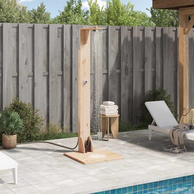 vidaXL - Buitendouche - 214,5 - cm - Massief - grenenhout - en - roestvrijstaal