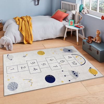 Vloerkleed Kinderkamer - Speelkleed Baby - Speelmat - Speeltapijt - Tapijt voor Kinderkamer - 150*80 cm - Anti Slip - Machinewasbaar