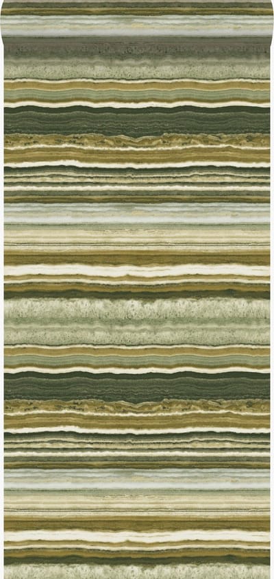 Origin Wallcoverings behang gelaagd marmer steen okergeel - 337233 - 53 cm x 10,05 m