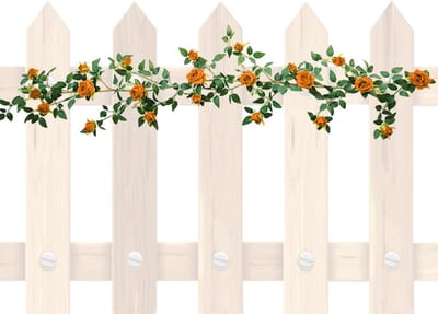 Rozenwijnstok decoratie - Kunstbloemen slinger - Ruimte verfraaien - Hoge simulatie - 1.5 Meter - Oranje