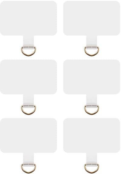 Dailygoods- Telefoonlanyard Transparant - 6 Stuks - Multifunctioneel - Telefoonaccessoires - Telefoonbandconnector - Betrouwbaar Materiaal - Telefoonaccessoire