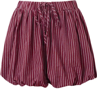 Trendy Korte Broek met High Waist Pasvorm - Casual Zomershort voor Vakantie en Dagelijks Gebruik - Rood - Maat S