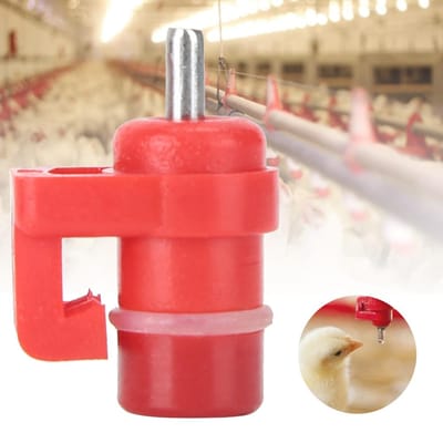 20 Pièces Abreuvoirs Automatiques pour Poulets Type Boucle Abreuvoirs pour Volailles Tétines d'Abreuvement Accessoires de Ferme beige
