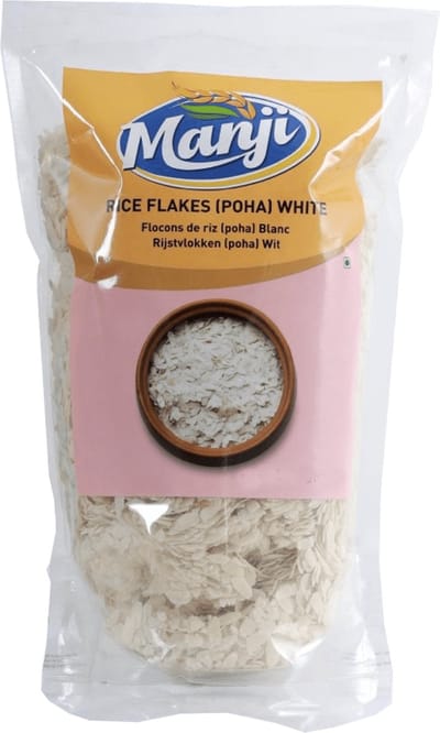 Manji - Witte Rijstvlokken - Poha - 3x 1 kg