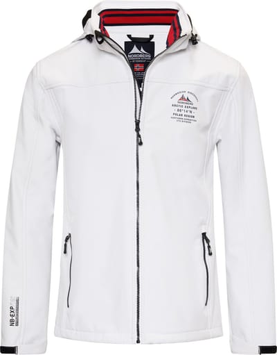 Nordberg Trond - Softshell Outdoor Zomerjas Heren - Wit - Maat XXL