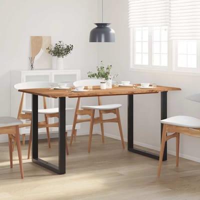 vidaXL - Eettafel - 154x80x76 - cm - massief - acaciahout