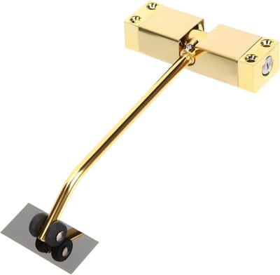 Automatische Deurdranger - Veerbuffer Deur - Zelfsluitende Deur - Eenvoudige Installatie - 18 x 10 x 3 cm - Goudkleurig