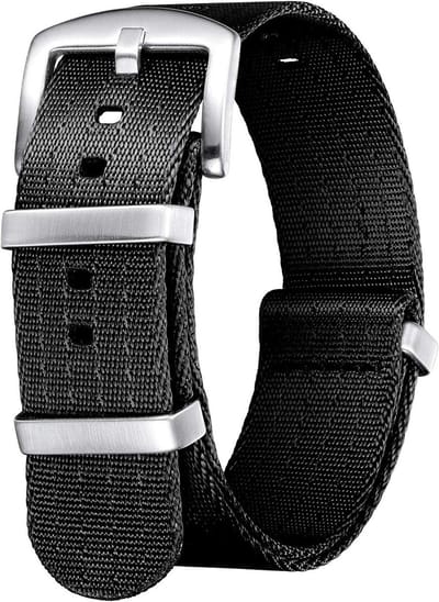 Militaire Nylon Vervangende Horlogeband met RVS Gesp voor Heren en Dames - 20 Kleuren, 18mm, 20mm, 22mm, 24mm, Upgrade Versie