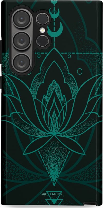 Casetastic Hoesje Geschikt voor Samsung S23 Ultra - Stijlvolle Beschermende Duo-layer Case - Lotus Zen