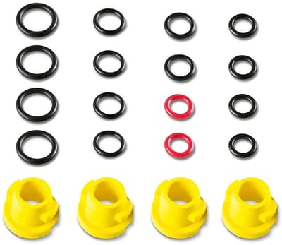 O-ring Mondstukken - Afdichtingsringen Set - Hogedruk Reinigen - Duurzaam Kunststof Siliconen - 1 Set - Zwart