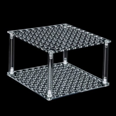 Dailygoody - Acryl Potlood Borstel Houder - Bureau Organizer - Transparant - 96 Gaten - Perfect voor Thuis en Kantoor - Geschikt voor Potloden en Pens