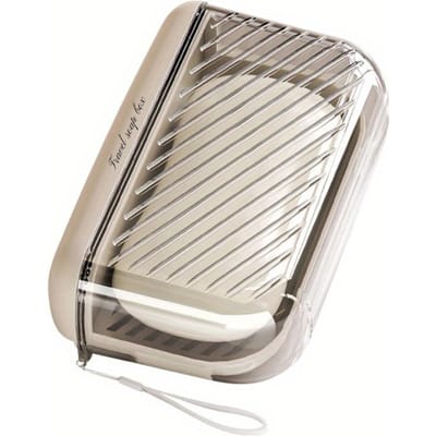 Porte-savon de voyage rose avec couvercle d'étanchéité transparent Boîte à savon portable Tourisme de plein air Salle de bain Support à savon Conteneur de rangement café clair