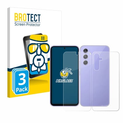 Screenprotector 3 Stuks voor Samsung Galaxy A54 5G (Voor+Achter) Beschermglas transparant