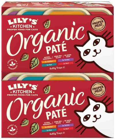 Lily's Kitchen Kattenvoer Nat Organic Paté Multipack - 2 x 8x85 gr - Voordeelverpakking