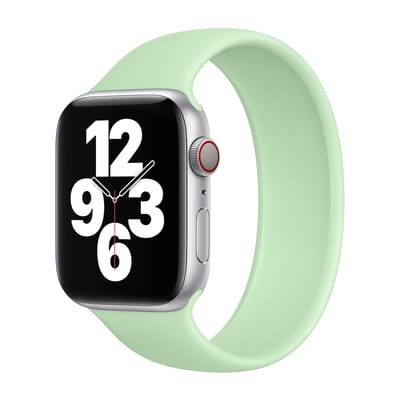 Apple Siliconen solobandje voor de Apple Watch | 44/45/46/49 mm - Maat 12 - Pistachio